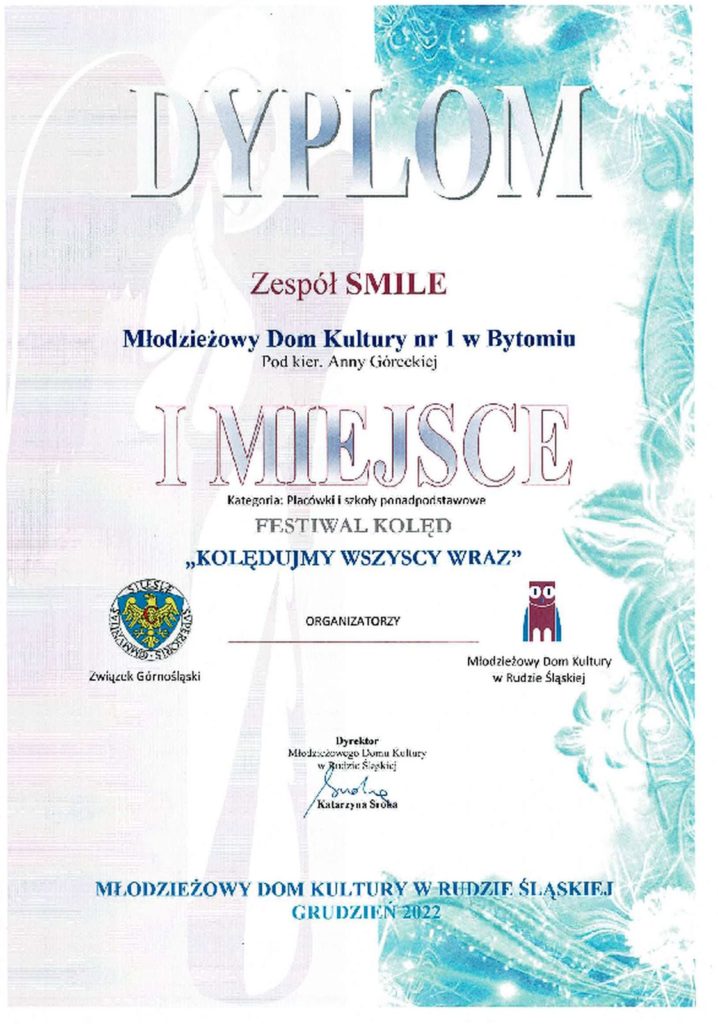 I miejsce zespołu SMILE