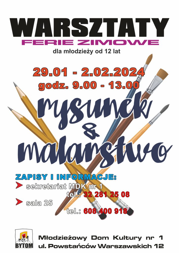 Warsztaty Rysunek & Malarstwo – Ferie Zimowe